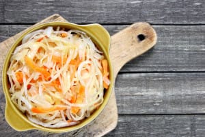 carrot kraut in bowl
