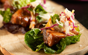 Pork Belly Sauerkraut Lettuce Wrap