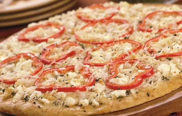 Feta & Red Bell Pepper Sauerkraut Pizza